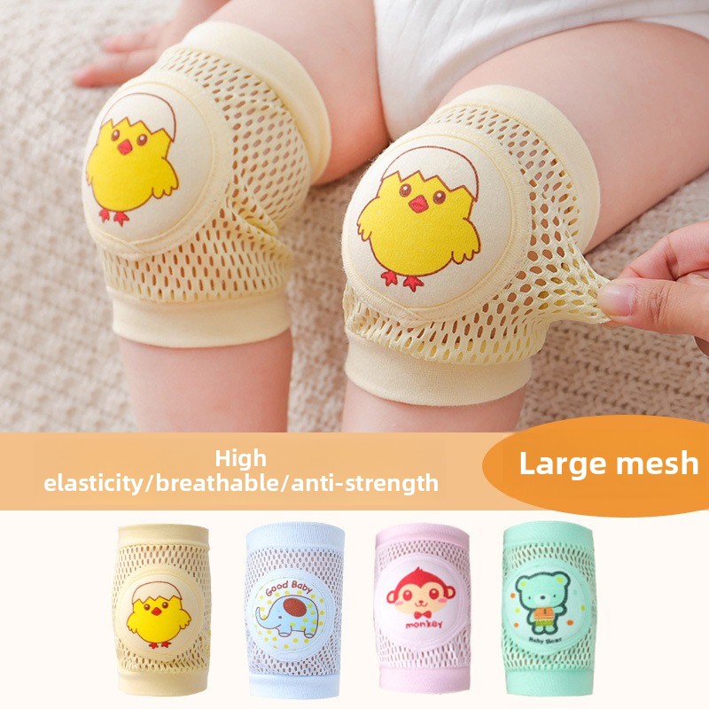 Knee Sleeve Pair - แผ่นรองเข่าเด็ก 1 คู่ - ป้องกันการกระแทกสำหรับฤดูร้อน, อุปกรณ์ช่วยฝึกเดินสำหรับเด็กทารกและเด็กเล็ก