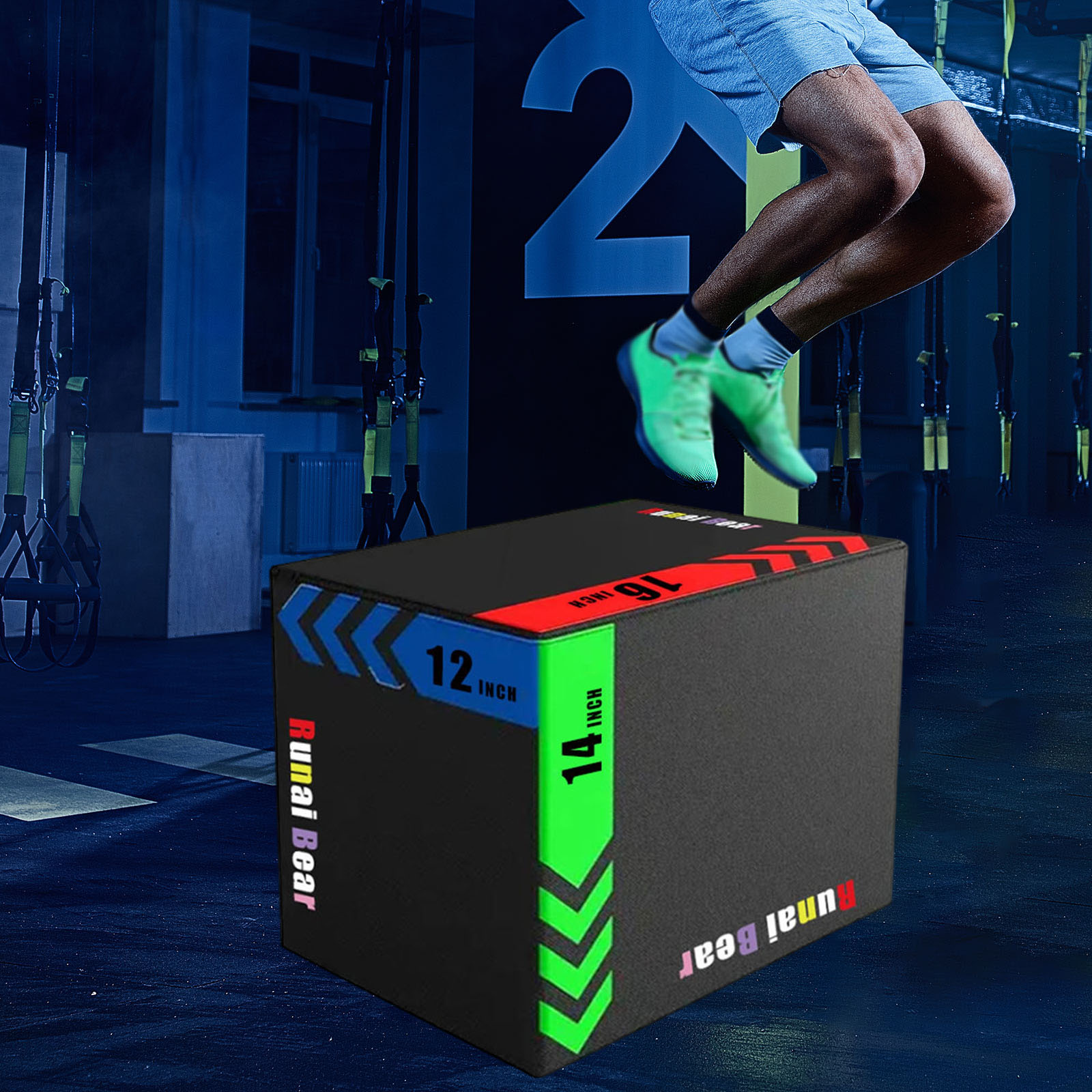 Box Jump Plyo - กล่องกระโดดพลายโอแบบพกพา อุปกรณ์ออกกำลังกายสำหรับการฝึกกระโดดและออกกำลังกายที่บ้าน
