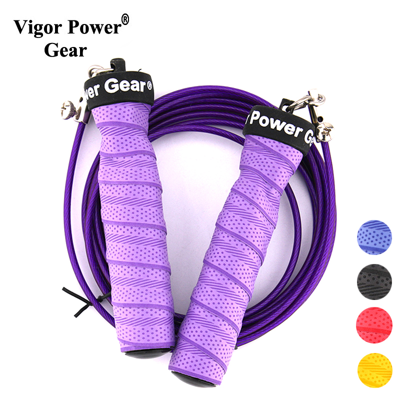 Crossfit Fitness Gear - Vigor Power Gear สายปรับได้ Crossfit ข้ามเหงื่อลื่นเชือกกระโดดถ่วงน้ําหนักเชือกกระโดดความเร็ว
