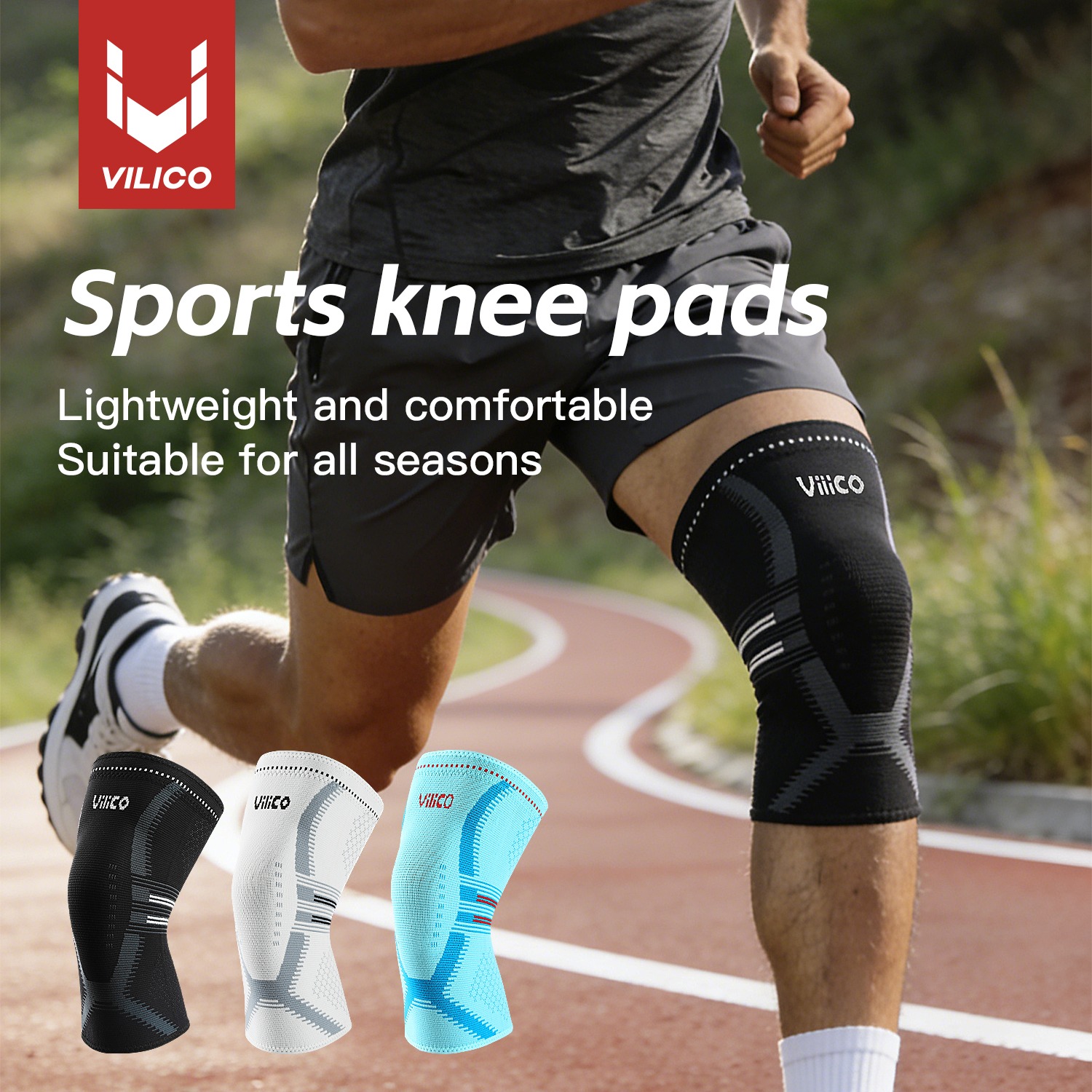 Knee Sleeve Pair - อุปกรณ์พยุงเข่า 1 ชิ้น สำหรับผู้หญิงและผู้ชาย - ปลอกรัดข้อเข่าเพื่อการรองรับข้อต่อสำหรับการวิ่ง