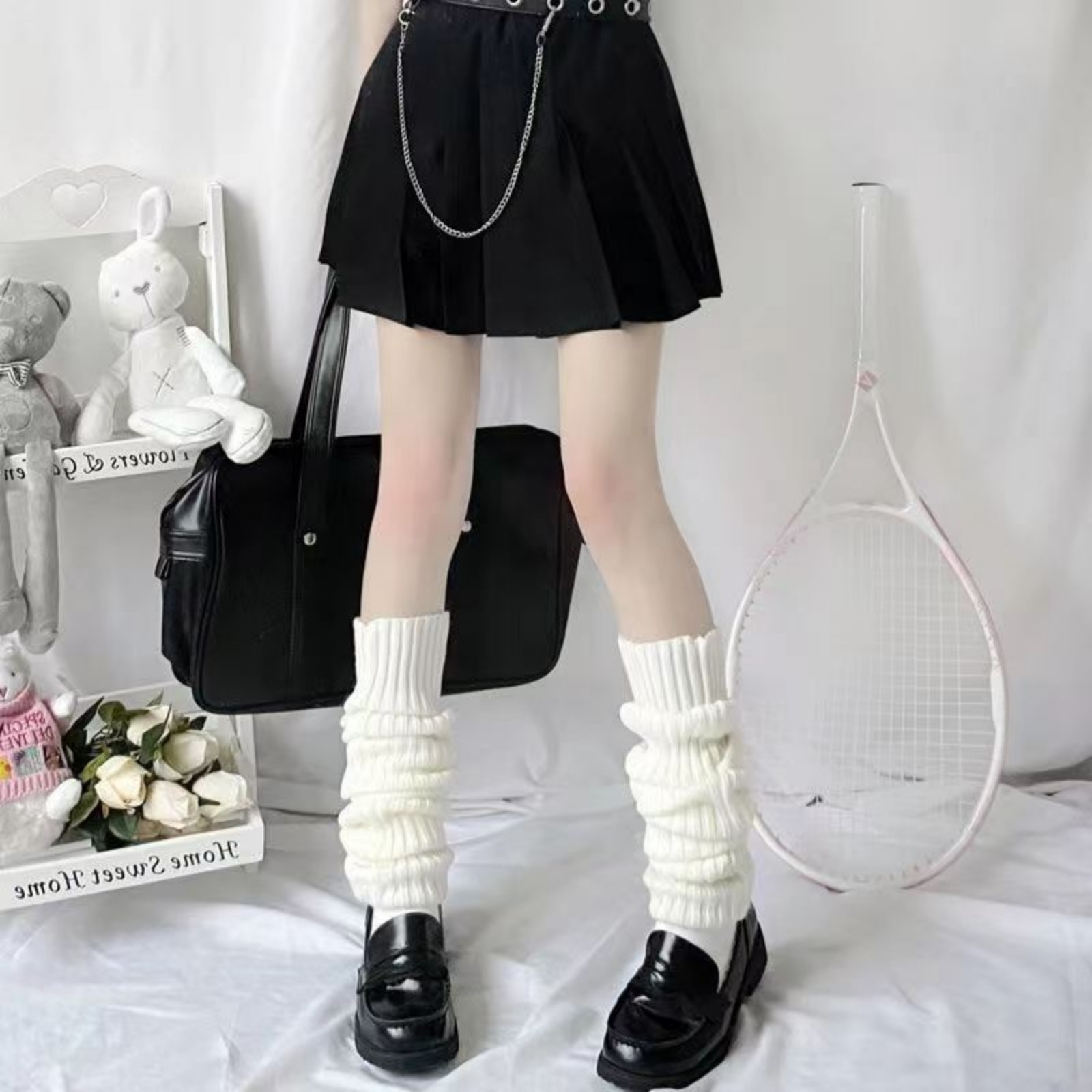 ถุงเท้าไหมพรมสไตล์เกาหลี, อุปก - Knee Sleeve Pair บทวิจารณ์และราคา