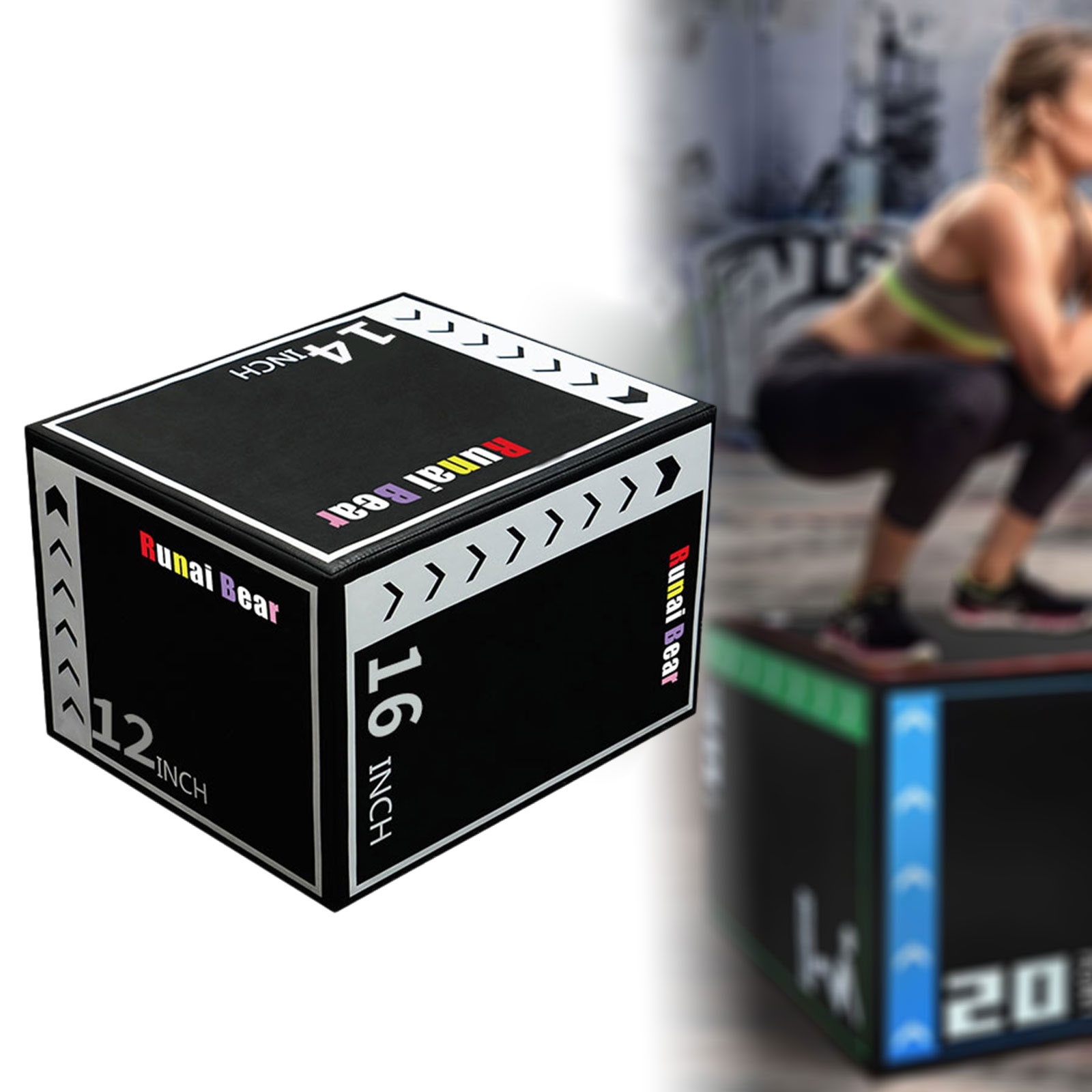 กล่องกระโดดพลายโอแบบพกพา อุปกร - Box Jump Plyo บทวิจารณ์และราคา