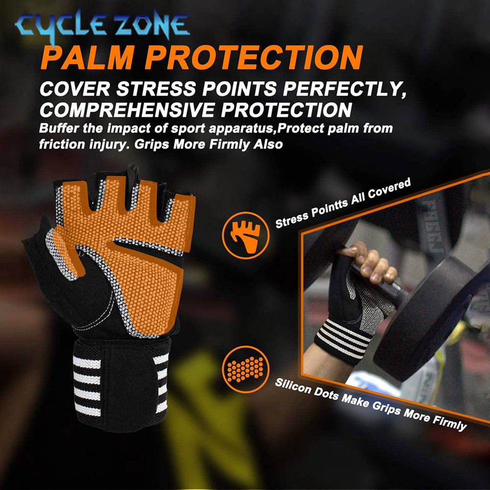 ถุงมือฟิตเนสแบบครึ่งนิ้ว 1 คู่ - Crossfit Workout With Equipment บทวิจารณ์และราคา