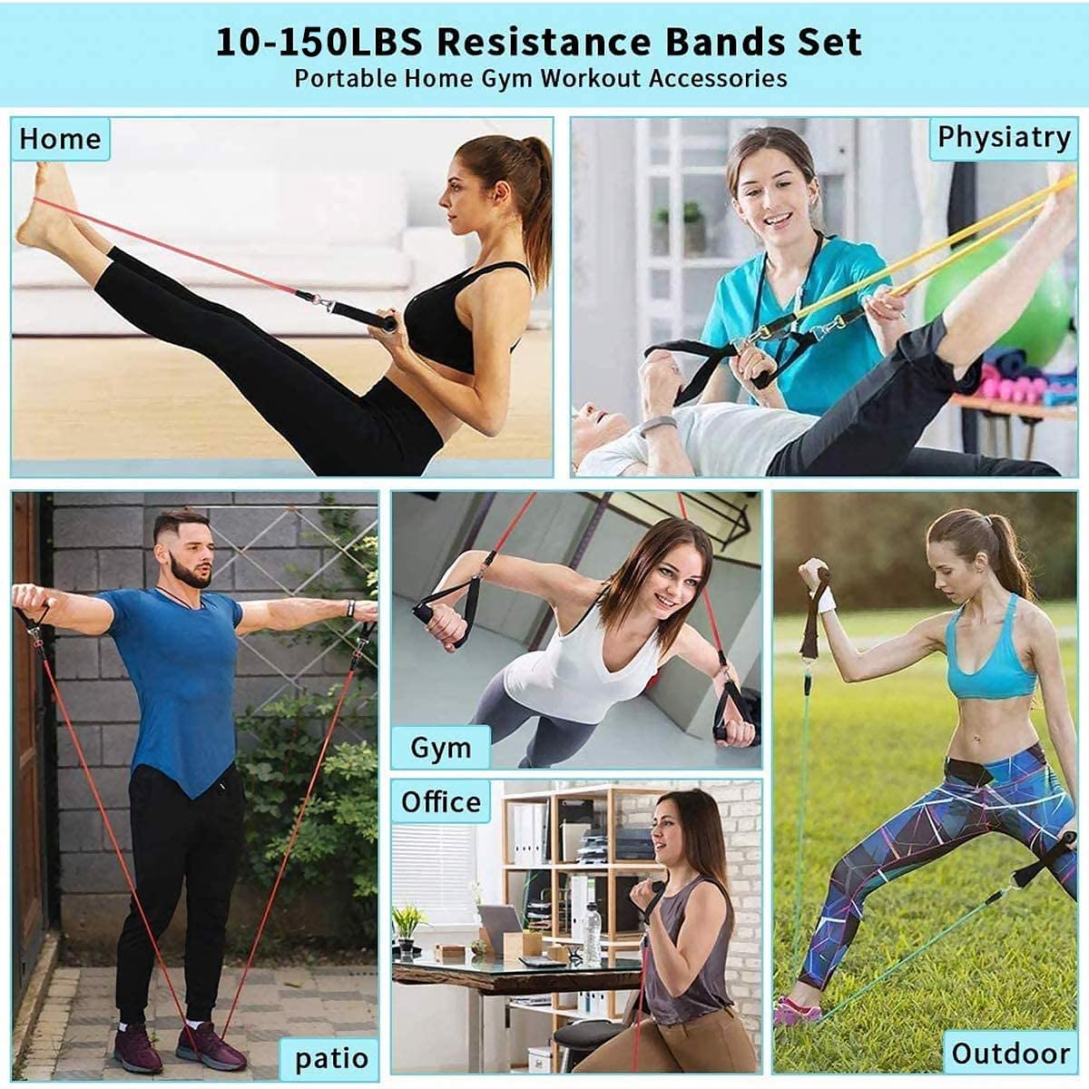 GYM Fitness Resistance Bands ส - Crossfit Workout With Equipment บทวิจารณ์และราคา
